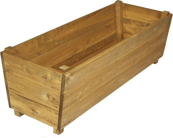Wooden Planter Box – Large Outdoor Timber Trough for Flowers & Plants - Image 2